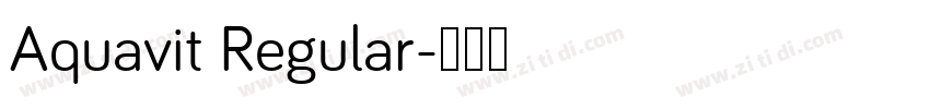 Aquavit Regular字体转换